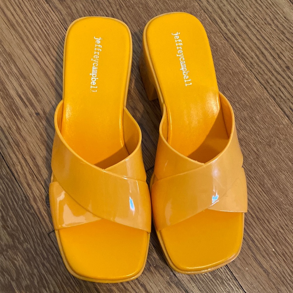 Jeffrey Campbell Orange Jelly Heels